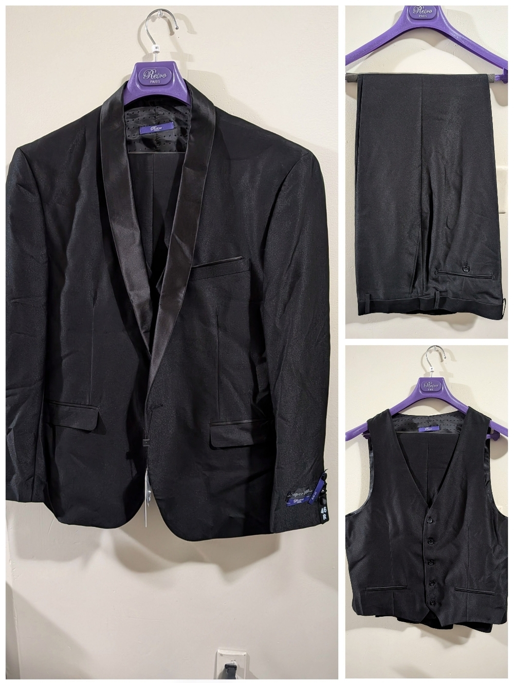 Retro Paris Black Suit